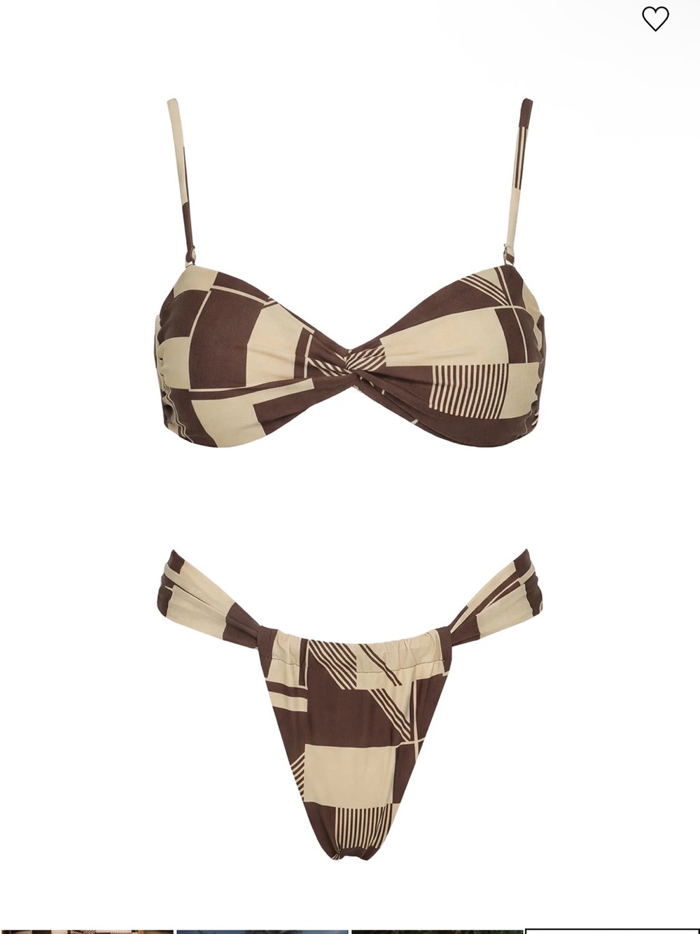 Princess Polly Geometric Ruched Bikini Bottom - Picture 4 of 5